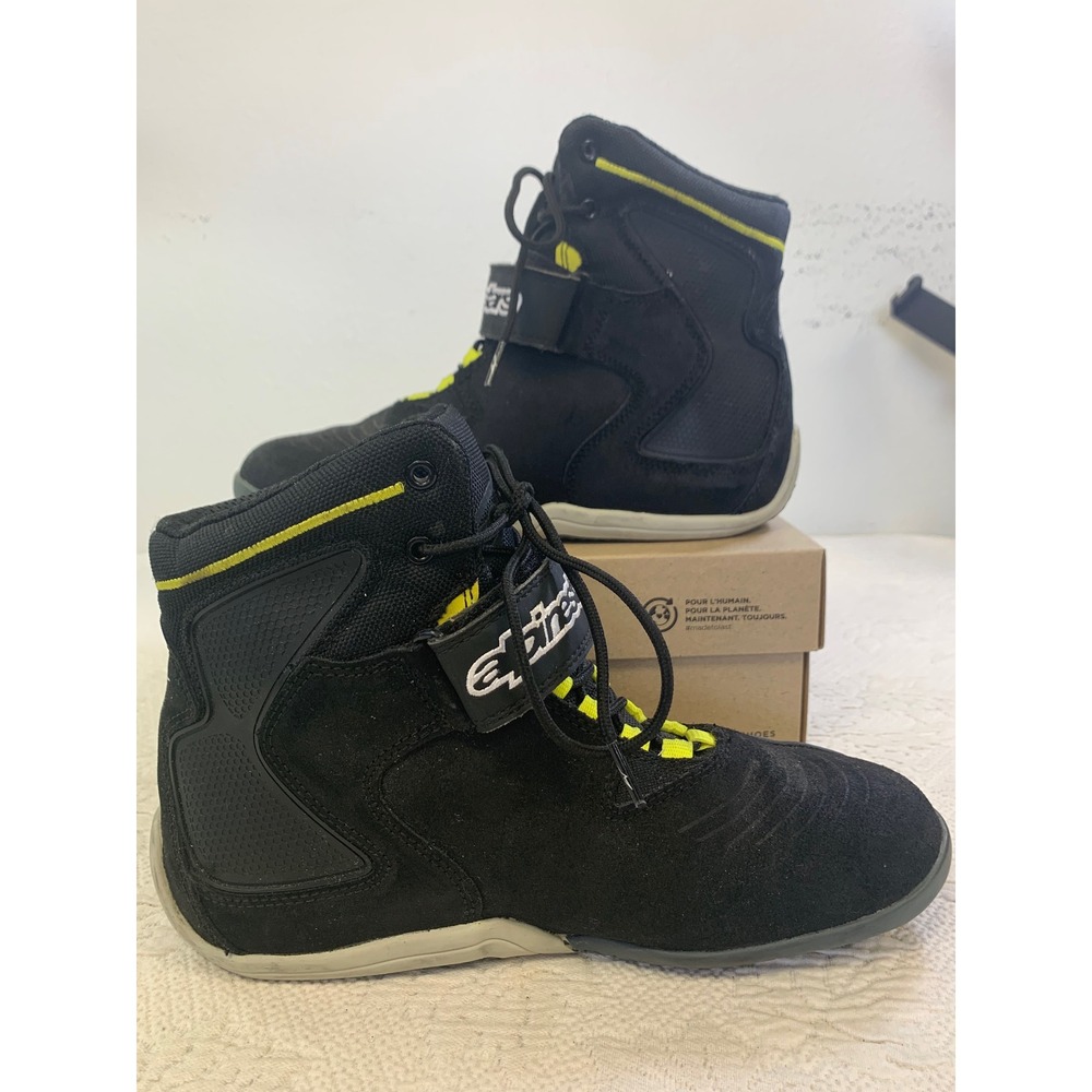 Alpinestars Faster-3 Waterproof Motorcycle Riding Shoes Black Yellow 7.5 64218